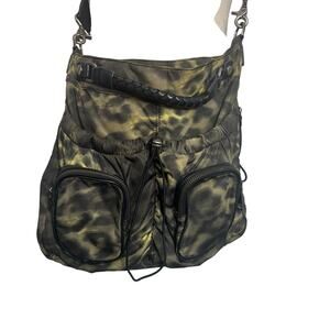 L.A.M.B by Gwen Stefani Women's Bag Camo Green Y2K Expandable Crossbody Bag
